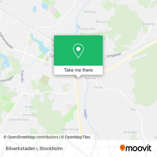 Bilverkstaden i map