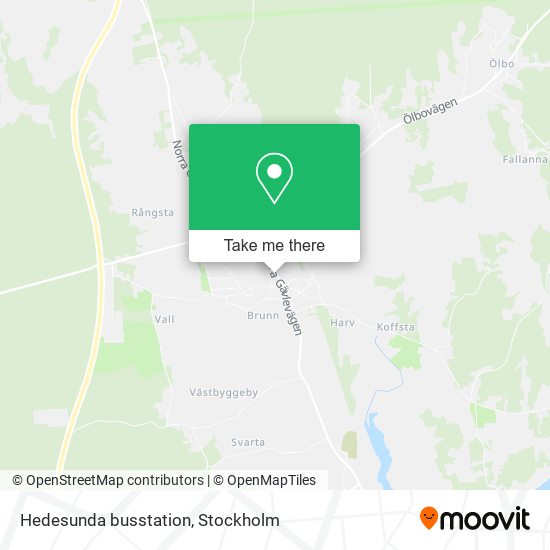 Hedesunda busstation map