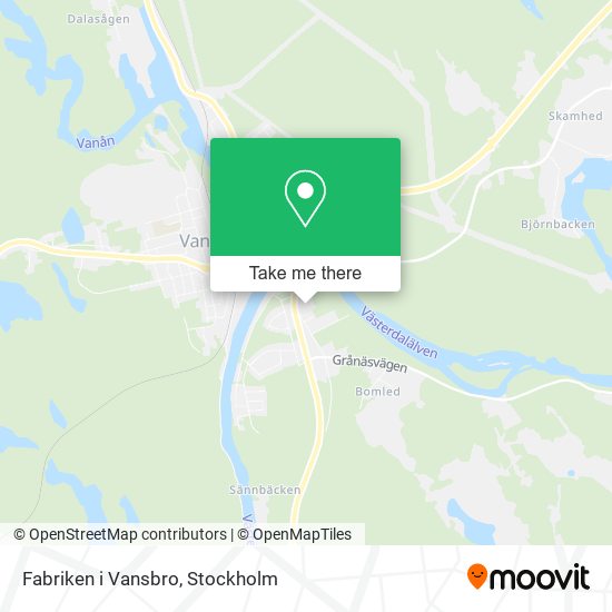 Fabriken i Vansbro map