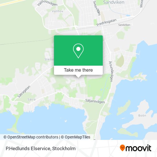 P.Hedlunds Elservice map
