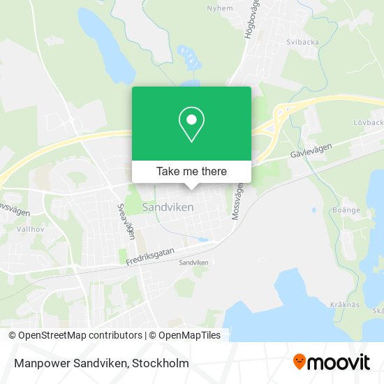 Manpower Sandviken map