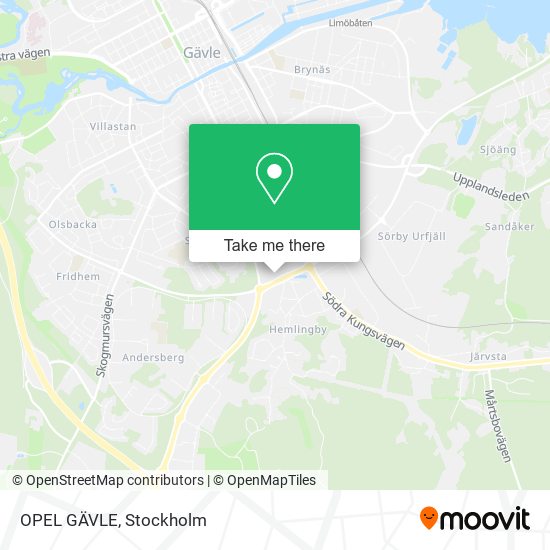 OPEL GÄVLE map