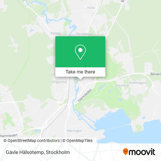 Gävle Hälsotemp map