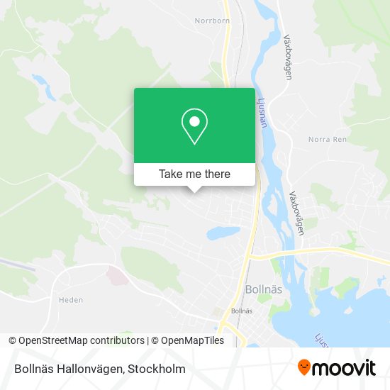 Bollnäs Hallonvägen map