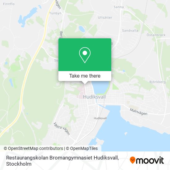 Restaurangskolan Bromangymnasiet Hudiksvall map