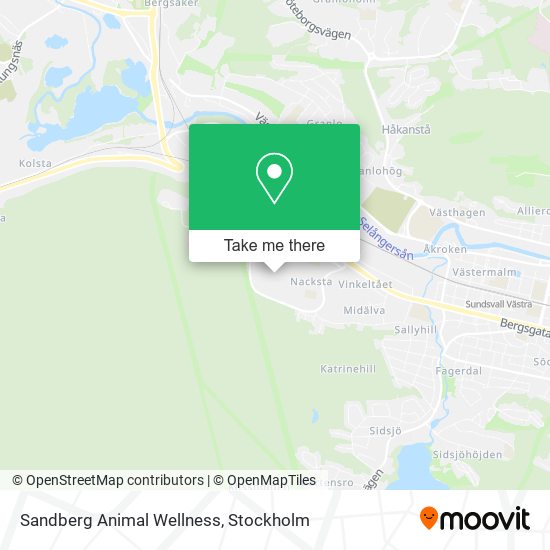 Sandberg Animal Wellness map