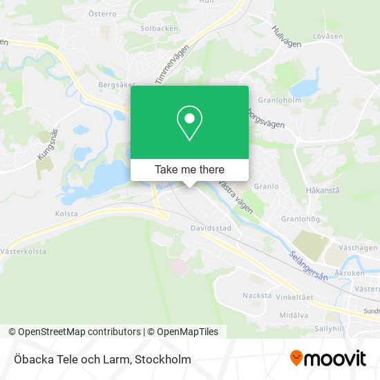 Öbacka Tele och Larm map