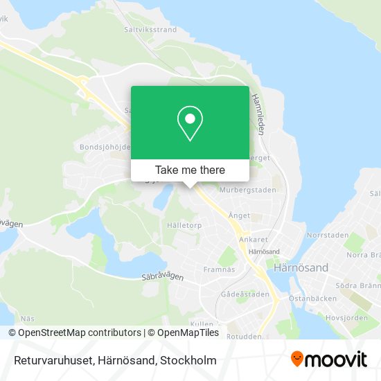 Returvaruhuset, Härnösand map