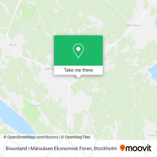 Bisonland i Månsåsen Ekonomisk Fören map