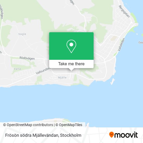 Frösön södra Mjällevändan map