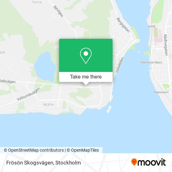 Frösön Skogsvägen map