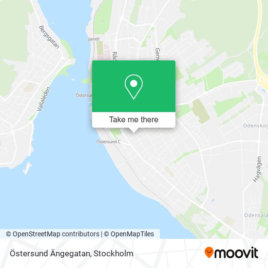 Östersund Ängegatan map