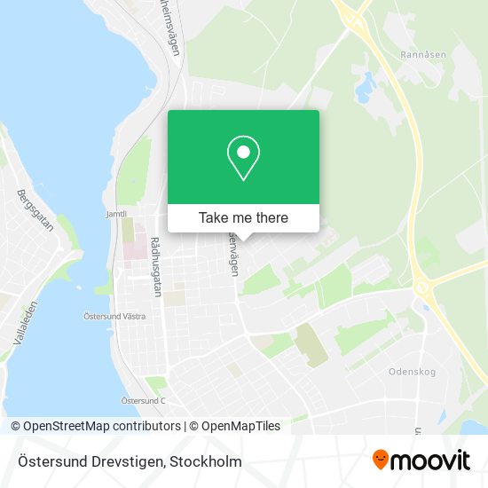 Östersund Drevstigen map