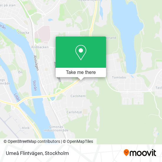 Umeå Flintvägen map