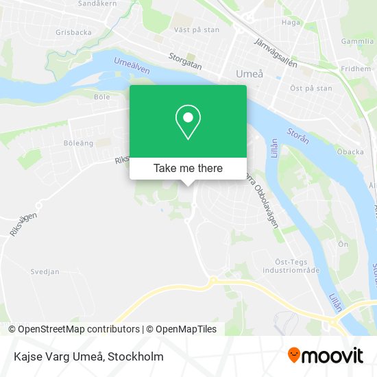 Kajse Varg Umeå map