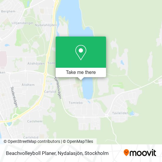 Beachvolleyboll Planer, Nydalasjön map