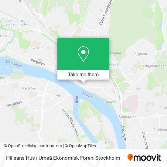 Hälsans Hus i Umeå Ekonomisk Fören map