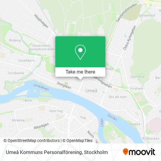 Umeå Kommuns Personalförening map