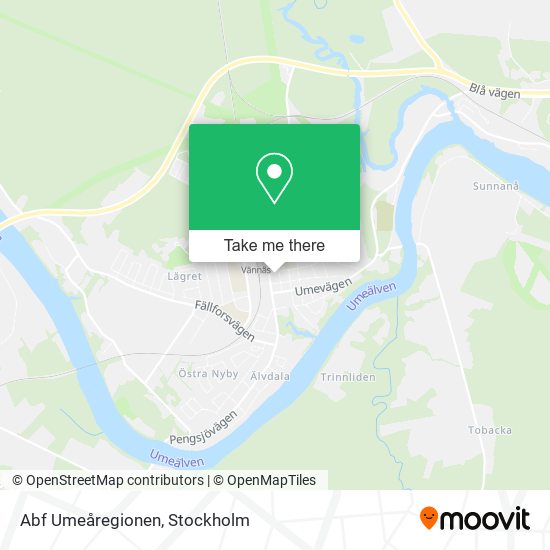 Abf Umeåregionen map