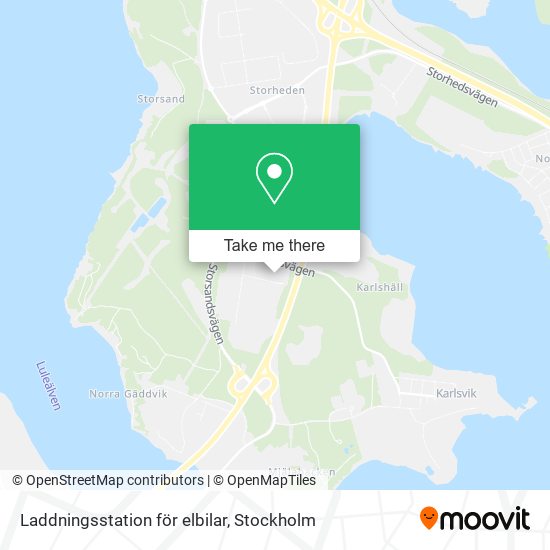 Laddningsstation för elbilar map