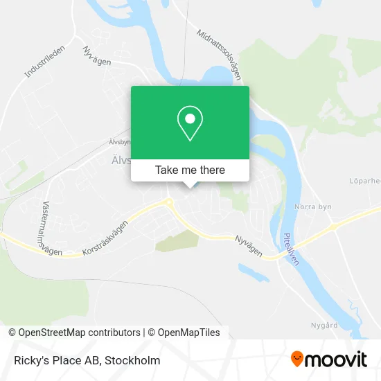 Ricky's Place AB map