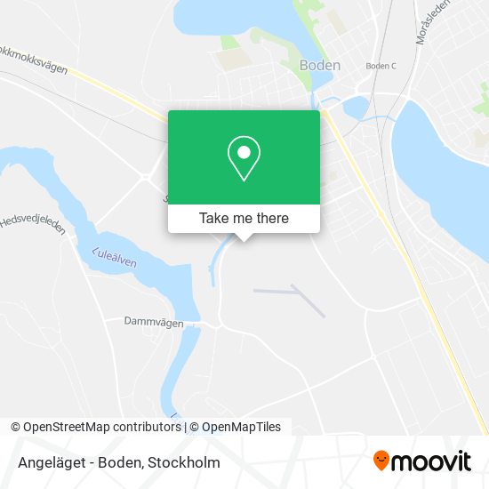 Angeläget - Boden map