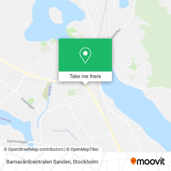 Barnavårdcentralen Sanden map