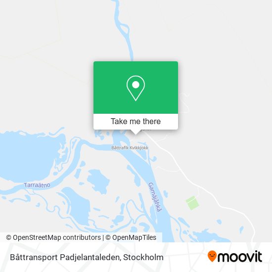 Båttransport Padjelantaleden map