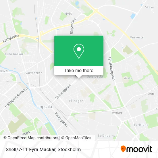 Shell/7-11 Fyra Mackar map