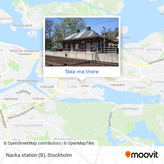 Nacka station (B) map