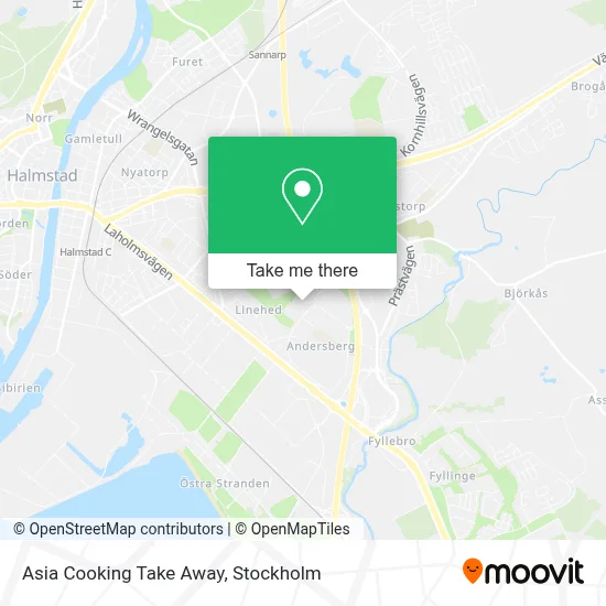 Asia Cooking Take Away map
