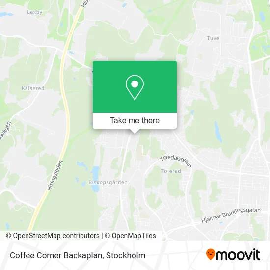 Coffee Corner Backaplan map