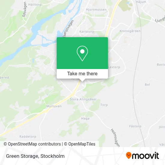 Green Storage map