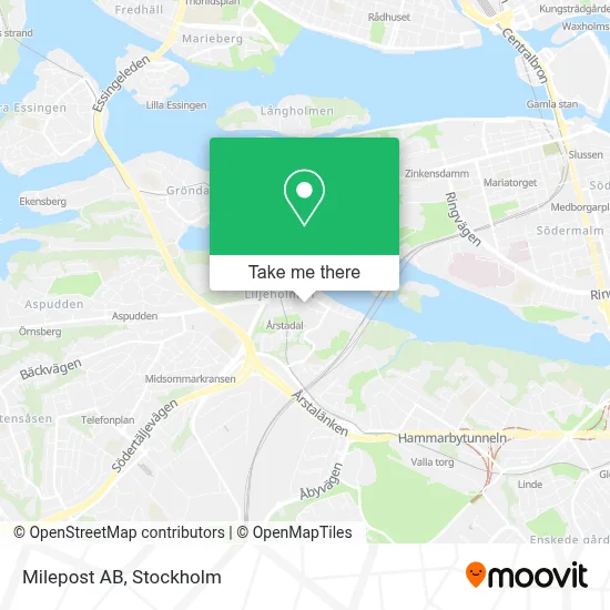 Milepost AB map