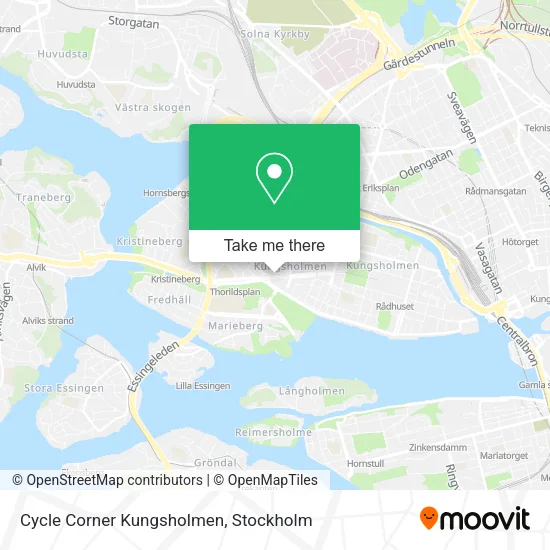 Cycle Corner Kungsholmen map