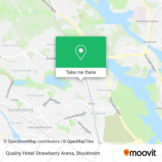 Quality Hotel Strawberry Arena map