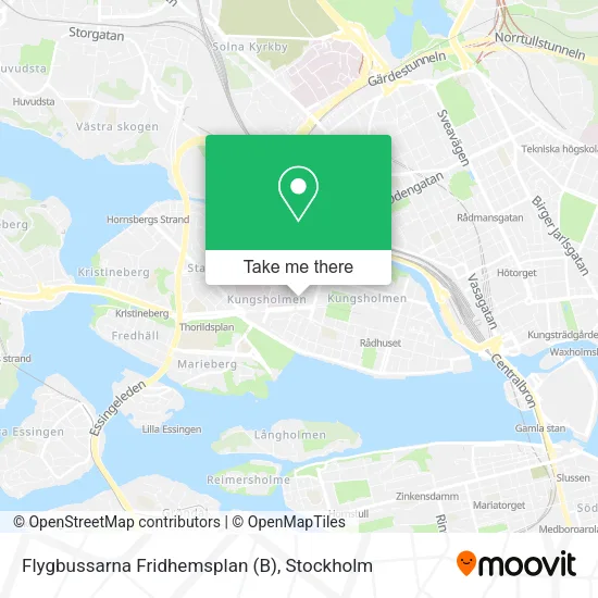 Flygbussarna Fridhemsplan (B) map