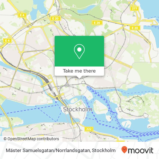 Mäster Samuelsgatan / Norrlandsgatan map