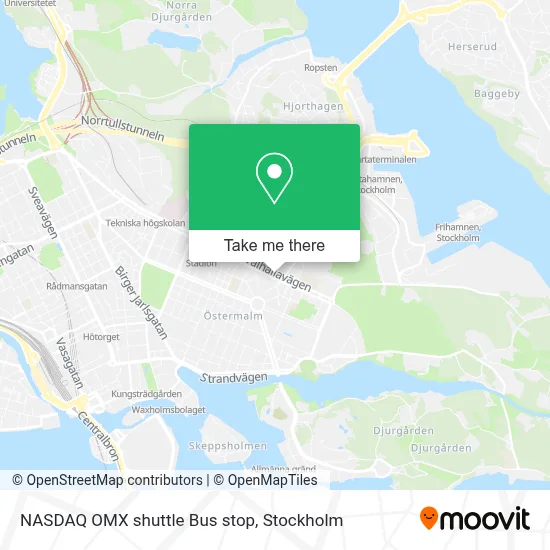 NASDAQ OMX shuttle Bus stop map