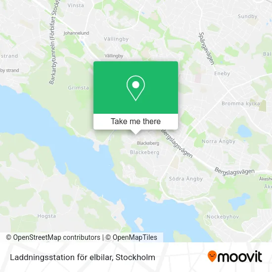 Laddningsstation för elbilar map
