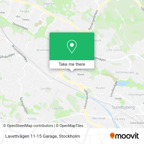 Lavettvägen 11-15 Garage map