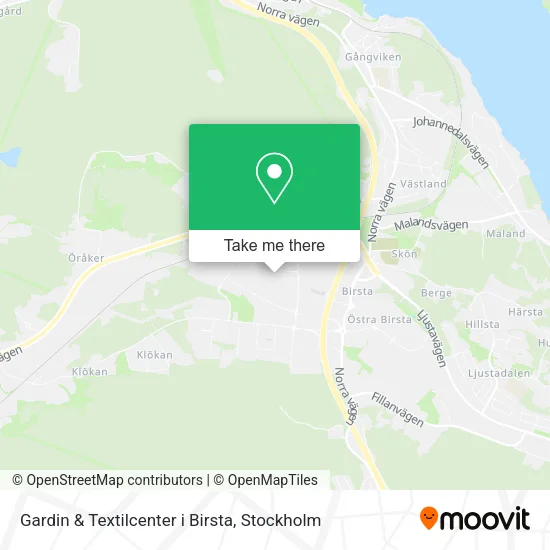 Gardin & Textilcenter i Birsta map
