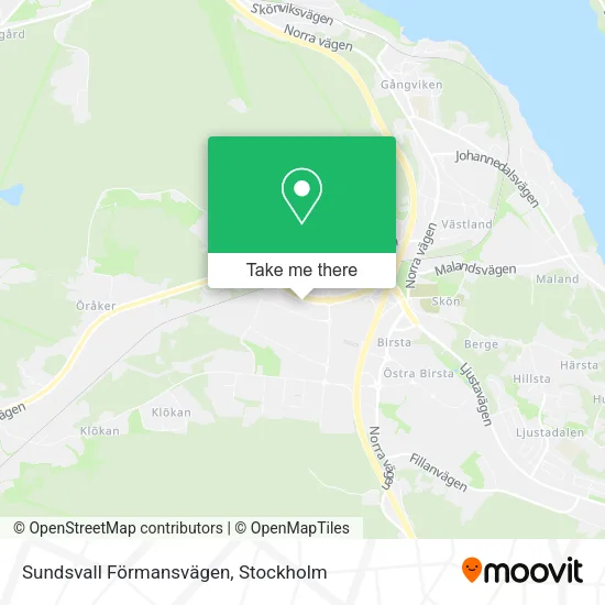Sundsvall Förmansvägen map
