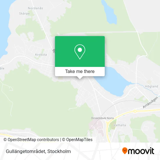 Gullängetområdet map
