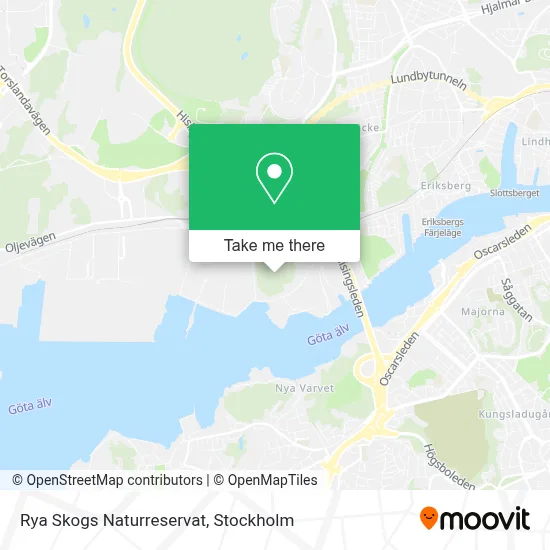 Rya Skogs Naturreservat map