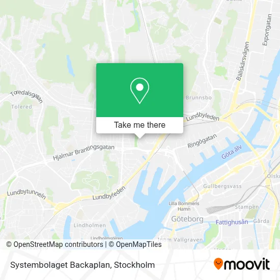 Systembolaget Backaplan map