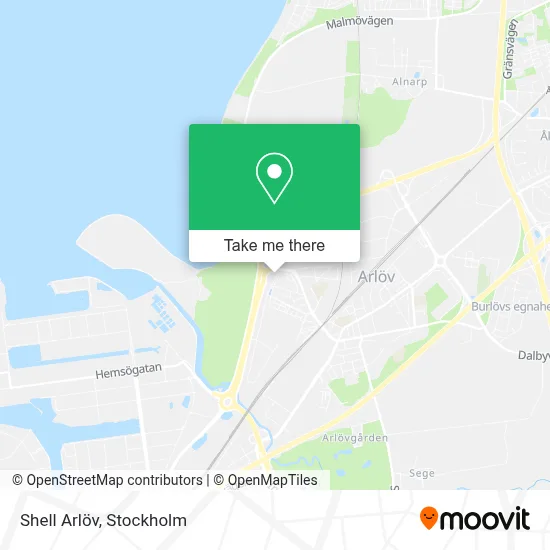 Shell Arlöv map