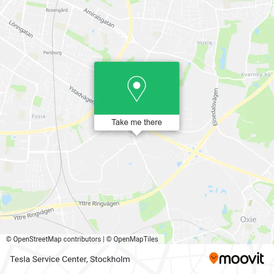 Tesla Service Center map