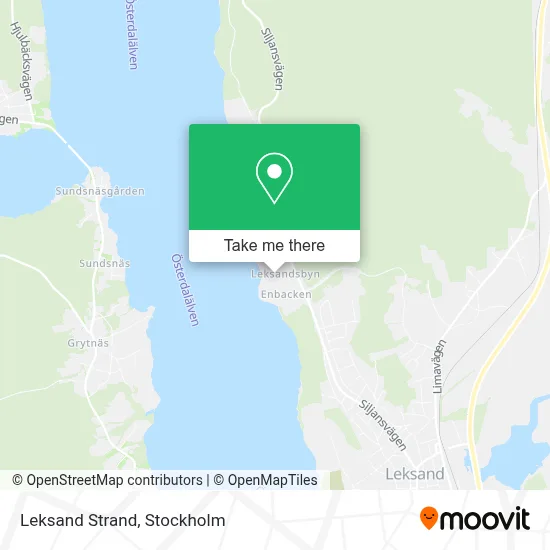 Leksand Strand map