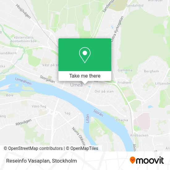 Reseinfo Vasaplan map